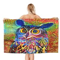 LIICHEES Abstractionist Owl Bath Towels 32 X 52 Inches Durable Soft Highly Absorbent Quick Drying To