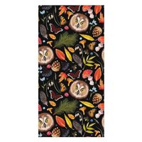 PUYWTIY Super Absorbent Beach Towel Oversized, Quick Dry Sand Free Bathroom Towel Floral Owls Fall L