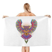 LIICHEES Colorful Owl Bath Towels 32 X 52 Inches Durable Soft Highly Absorbent Quick Drying Towels B