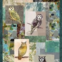 Generic Wild Wonder by Sue Zipkin Y4072 55 Owl Sampler 24"" Digital Panel Fabric