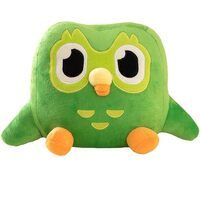 Meokro 2024 New Love Green Owl Plush Stuffed Can, Green Plush Toy Animal Soft Pillow Gifts for Kids,