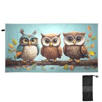 Owls Standing Beach Towel Large Microfiber Beach Towels Oversized Beach Blanket Quick Dry Pool Trave