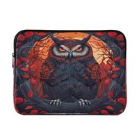 Owl Red Laptop Sleeve Case Cover Bag 13 14 Inch for Women Men Protective Computer Cases Covers Bags 