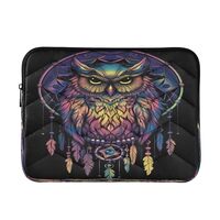 Ethnic Owls Boho Laptop Sleeve Case Cover Bag 13 14 Inch for Women Men Protective Computer Cases Cov