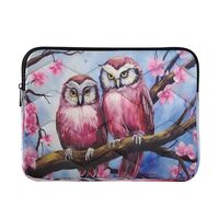 Watercolor Flower Owl Laptop Sleeve Case Cover Bag 13 14 Inch for Women Men Protective Computer Case