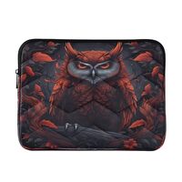 Owl Background Dark Laptop Sleeve Case Cover Bag 13 14 Inch for Women Men Protective Computer Cases 
