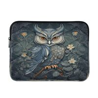 Owl Ethnic Boho Laptop Sleeve Case Cover Bag 13 14 Inch for Women Men Protective Computer Cases Cove