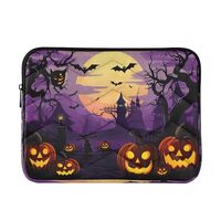 Witch Pumpkins Owl Laptop Sleeve Case Cover Bag 13 14 Inch for Women Men Protective Computer Cases C