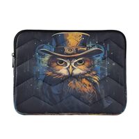 Owl Clock Hat Laptop Sleeve Case Cover Bag 13 14 Inch for Women Men Protective Computer Cases Covers