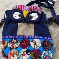 Owl-Shaped Handbag Purse with Colorful Folk Art Designs. Owl bag. Owl Gifts For Women. Owl Gifts. Gi