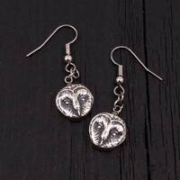 Barn Owl Earrings in Solid 925 Sterling Silver - A Jewelry Gift for Nature Lover