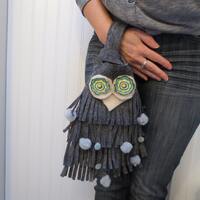 Happy Owl Fringe Wristlet By Arlettemichelle..