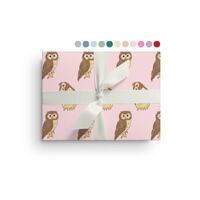 5 Sheets of Owl Wrapping Paper, Custom Woodland Animal Wrapping Paper Sheets, Birthday, Christmas, B