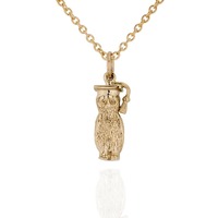 Solid 9ct Gold Wise Owl Charm Pendant