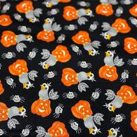 Halloween Pumpkin and Owls Fabric by Delphine Cubitt for Henry Glass  Sold in 1/2 yard increments