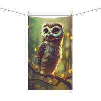 Owl Kitchen Towel Cute Kitchen Hand Towel Fantasy Housewarming Tea Towel Dish Towel Home Decor Gift
