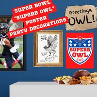 Instant Download: Super Bowl "Superb Owl" Party Decorations