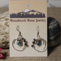Hoop Earrings, Small Owls , Boho Jewelry, Boho Earrings, Dangle Earrings, Gift for Her, Mother's
