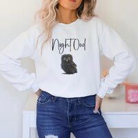 Owl Shirt Owl Sweatshirt Night Owl Gift for Her Owl Lover Sweatshirt Wildlife Lover Shirt Bird Lover