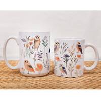 Cottage core Barn Owl Ceramic Mug 11oz,15oz, Owl Gift, Animal Lover Gift, Cottagecore Owl, Vintage A