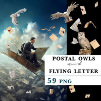 Postal owls, Wizard overlays, flying letter png,  Magical school overlays,  Letters png, Wizard clip