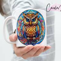 Owl Mug - Created Using Sublimation Method, Unique Gift for Owl Lovers