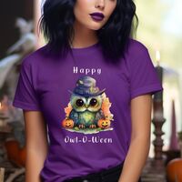 Owl Halloween T-shirt, Happy Owl-O-Ween Sweatshirt & T-shirt, Owl Happy Owl-O-Ween T-shirt, Hall