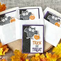 Halloween Card Making Kit, Trick or Treat Card Kit, DIY Halloween Cards, Spider & Owl Halloween 