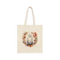 Owl Gifts Tote Bag Snowy Owl Tote Bag Snow Gift Owl Reusable Bag Fall Decor Bird Lover Gift For Her 