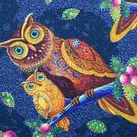 Owl Fabric, quilting fabric, opulent owls, owlets fabric  Price by the Half Metre