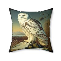 Snowy Owl Square Pillow