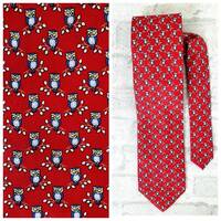 teacher gift teacher tie collectible tie red bird Tie novelty tie owl Necktie bird Necktie owl print