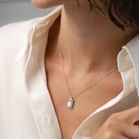 Opal Owl Necklace, White Opal Pendant, Opal Owl Pendant, Opal Gift, Animal Lover Jewelry, Australian