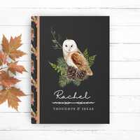Personalized Owl Journal | Owl Gift | Custom Name Notebook | Personal Diary | Cottagecore Journal | 