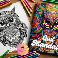 Owl Mandala Coloring Book, Owl Coloring Pages, Cute Owl, Mandala Coloring Sheet, Owl Coloring, Insta