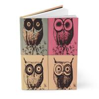 Vintage-inspired Owl Hardcover Journal - Dream Journal - 150 Rule Line Blank Pages