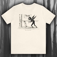 The Bogey Owl, Philip Burne-Jones Shirt, Creepy Art T-shirt, Vintage Sketch Tshirt, Spooky Monster, 
