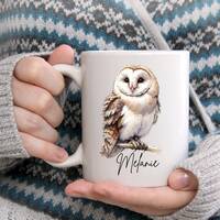 Barn Owl Mug Personalised Barn Owl Mug Barn Owl lover Gift Birthday Gift Christmas Gift Valentine Gi