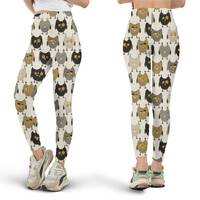 Owl Pattern Leggings, abstract Leggings, spandex leggings, Fruit leggings, Owl Pants, Cute outfit, O