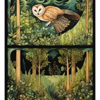 Forest Owls Nature Print Set Mystical Trees Gallery Wall Printables Vertical Square And Horrizontal 