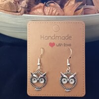 Owl Earrings Sterling Silver