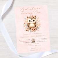 Editable owl birthday invitation template-owl birthday invite digital-looks whos two-owl first birth