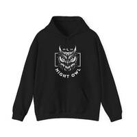 Night Owl Hoodie | Animal Lover Sweatshirt Customized Owl Hoodie Unisex Graphic Sweatshirt Owl Desig