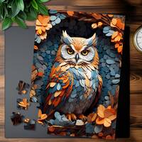 Owl Puzzle, 1000 Piece Jigsaw Puzzle, Gift for Owl Lovers, Family Activity, Owl Lover Gift, Bird Jig