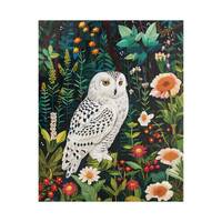 Snowy Owl Jigsaw Puzzle Beautiful Puzzle Gift for Her Animal Puzzle for Adults Flower Puzzle for Mom