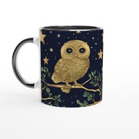Celestial Owl Mug, 11oz Ceramic Mug, Witchy Mugs, Owl Gifts For Her