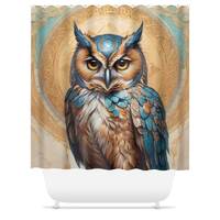Whimsical Plumage Owl Shower Curtains - Bathroom Decor - 7094 Collection