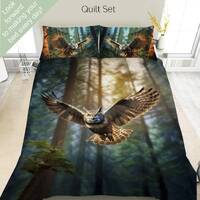 Great Horned Owl Bedding Set, Duvet Set, Comforter Set Or Quilt Set, Owl Decor, Gift for Owl Lovers,