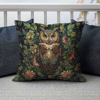 William Morris Owl Pillow, William Morris Cushion Cover, Art Nouveau Pillow Case, Housewarming Gift 