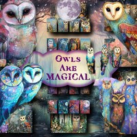 Owls Are Magical  owl Junk journal  Junk Journal Printable, forest journal  Boho Junk Journal,  wood